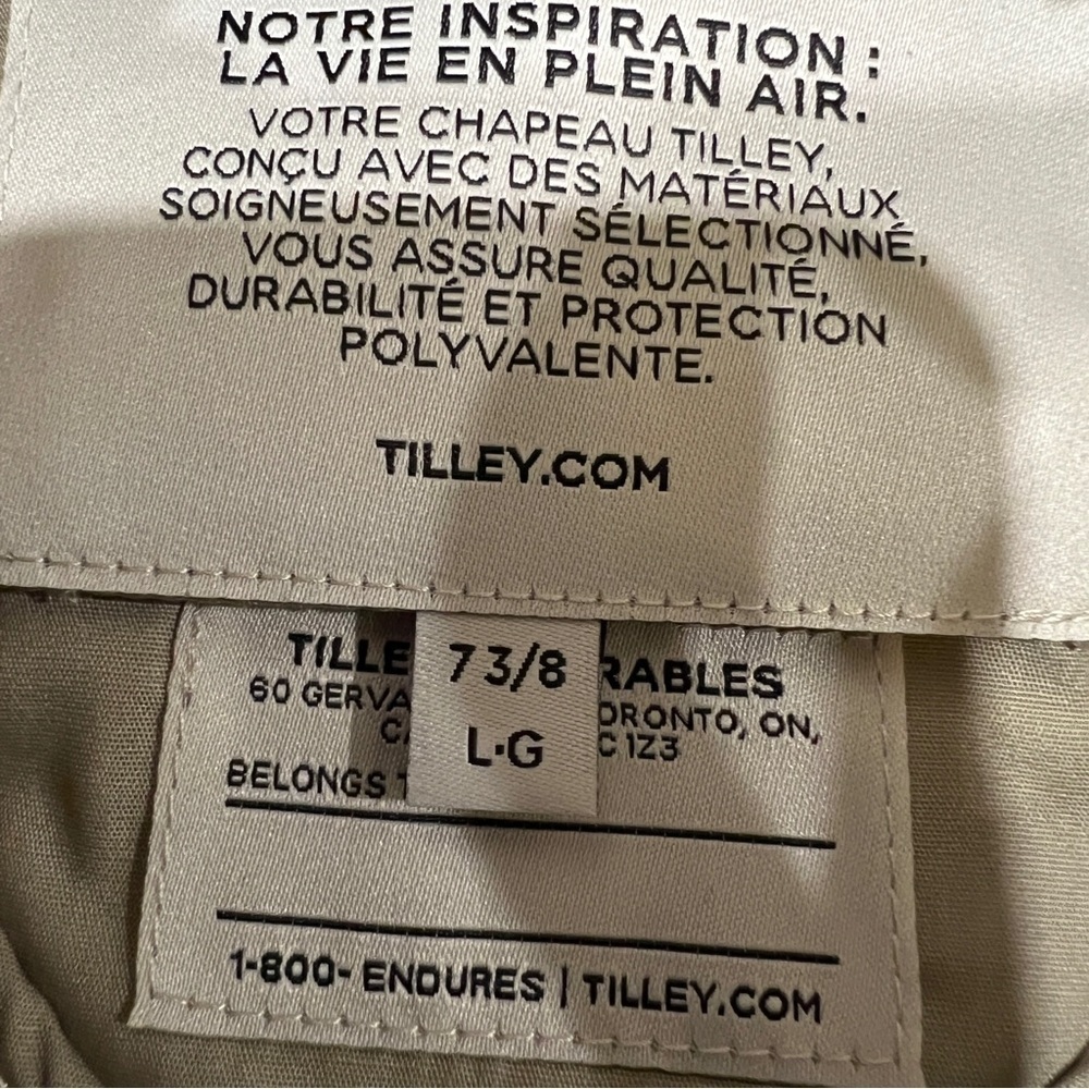 TILLEY MODEL T5MO ADVENTURE AIRFLO HAT - SIZE 7 3/8 - KHAKI BEIGE - UNISEX - Picture 9 of 10